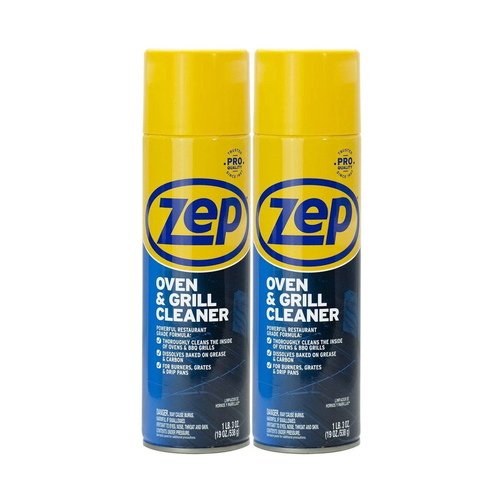Zep Heavy-Duty Oven & Grill Cleaner Aerosol 19 oz Unscented, Pack of 2