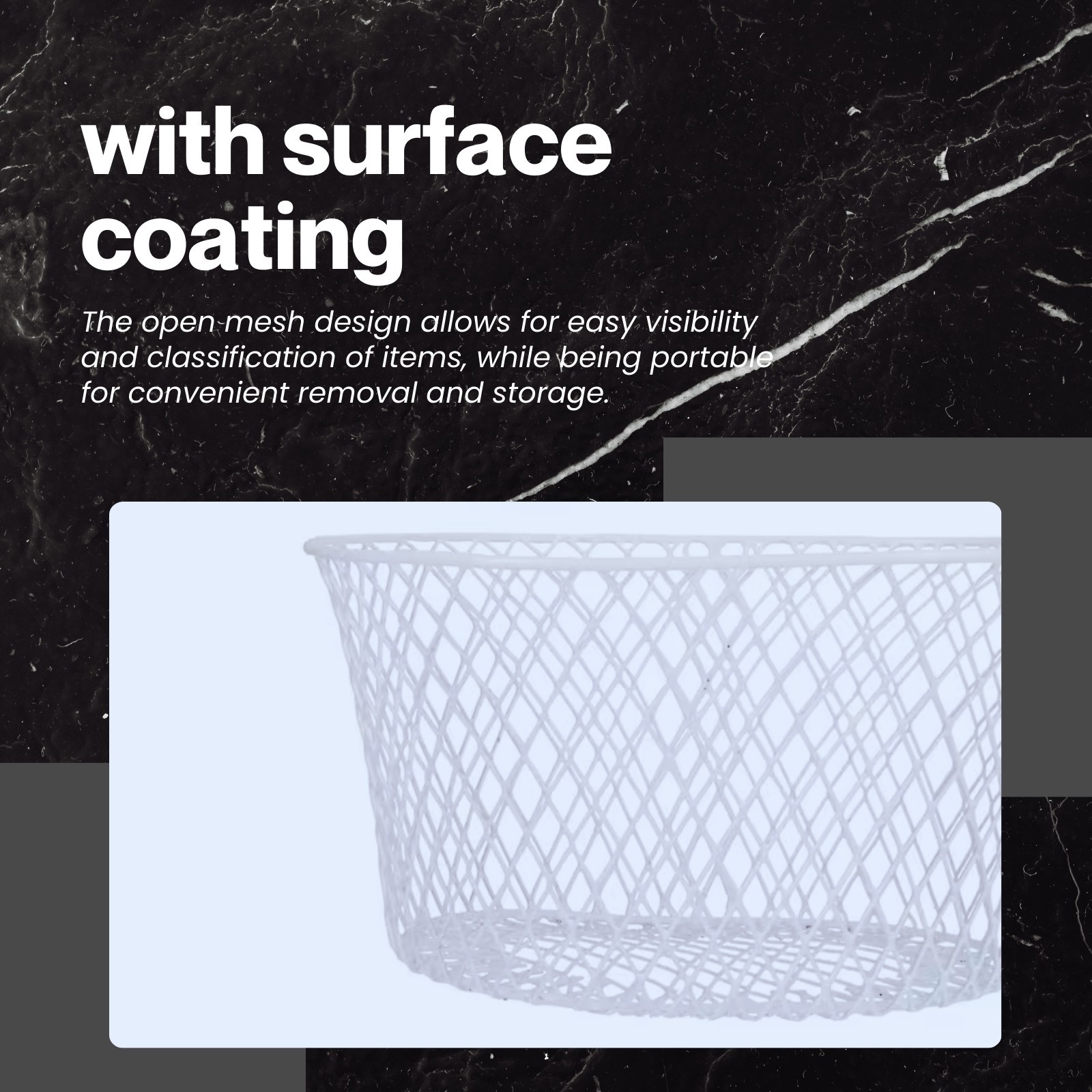 4-Pack White Wire Basket, 7.87 in Small Round Storage Bins Stackable Organizer