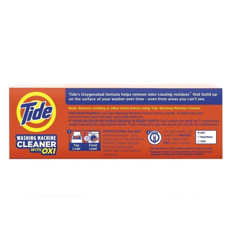 Tide Washing Machine Cleaner, Washer Residue Remover, 4 Count