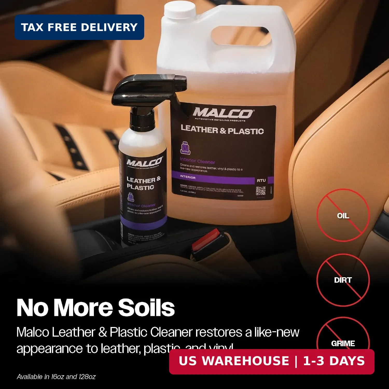 Malco Leather & Plastic Cleaner – Penetrates Deep to Remove Dirt, Grime and Oily