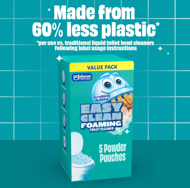 Scrubbing Bubbles Easy Clean Foaming Toilet Bowl Cleaner, Easy Drop In Powder Po