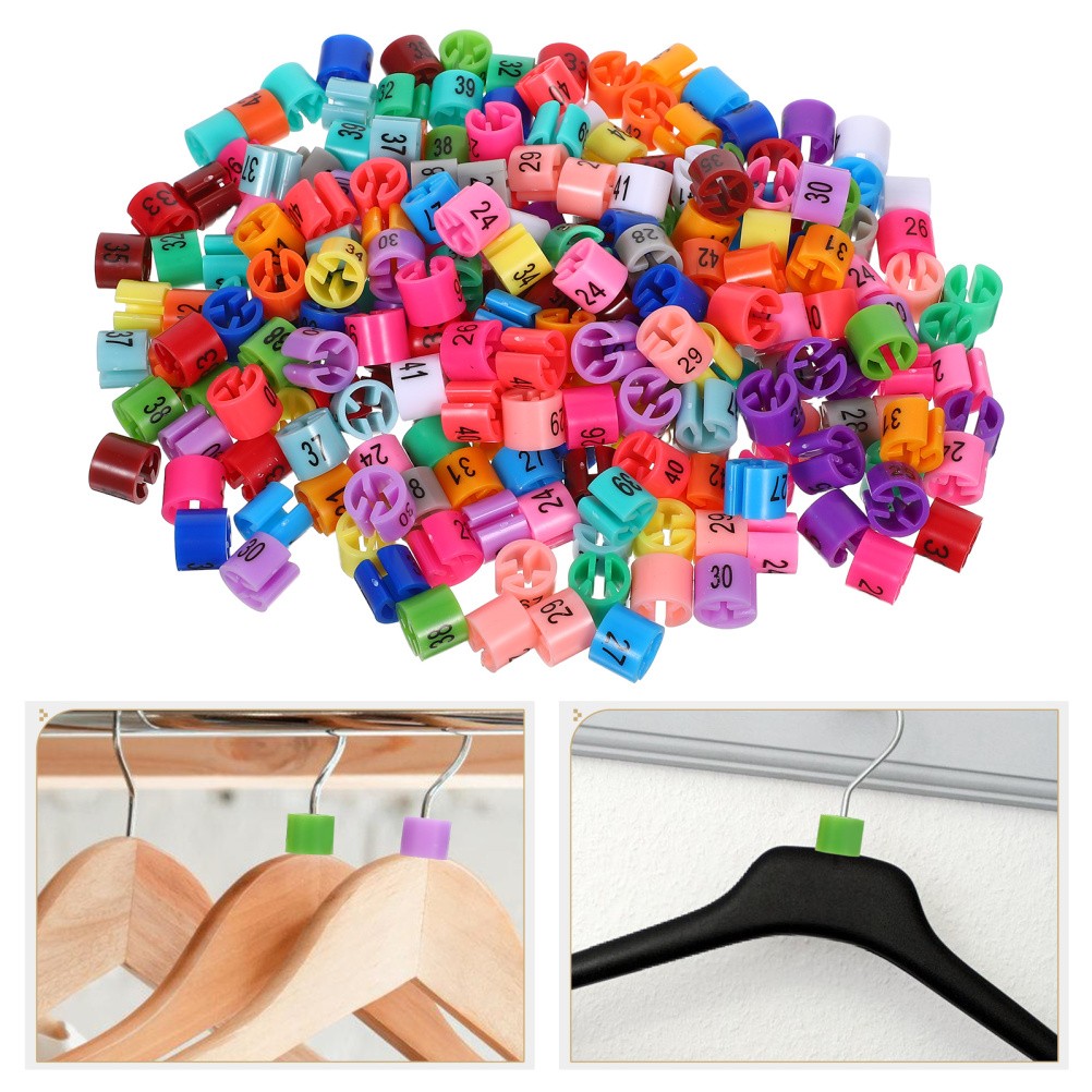 180 Pcs Hanger Size Tags Number Clothes Markers Circular Hardware Accessories