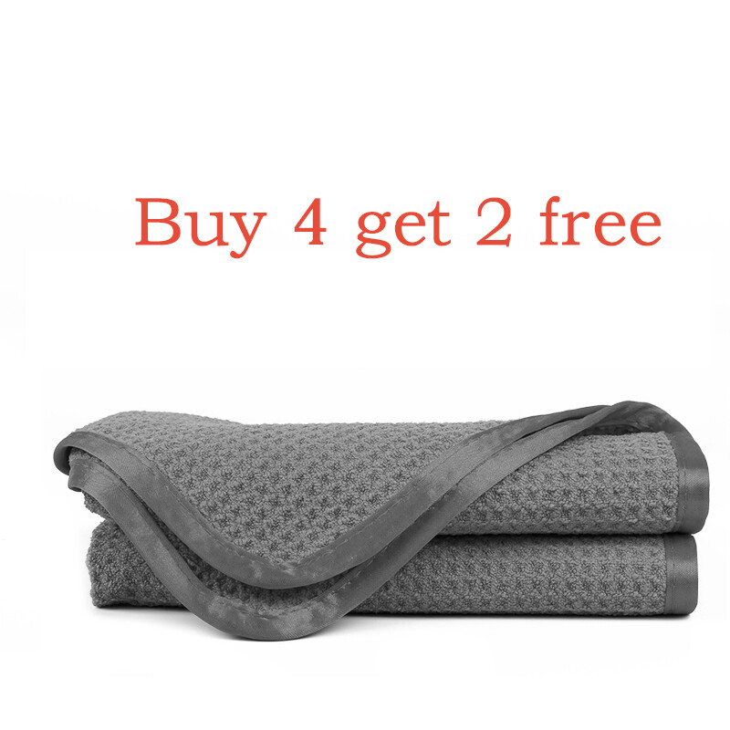 CarCarez Microfiber Waffle Weave Towel Large size 16″ x 24″ ,380 GSM ,Gray