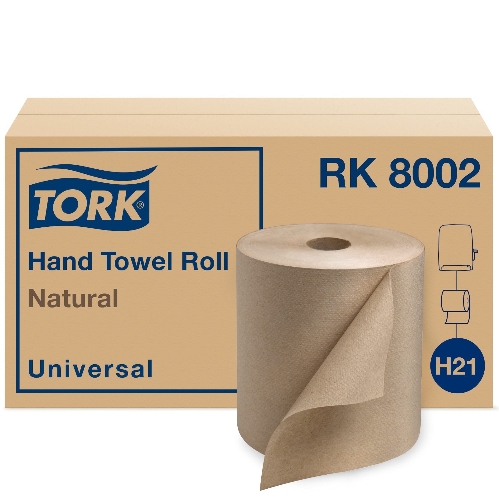 Natural Paper Hand Towel Rolls – 6 Rolls, 800 Ft Each, Absorbent & Durable