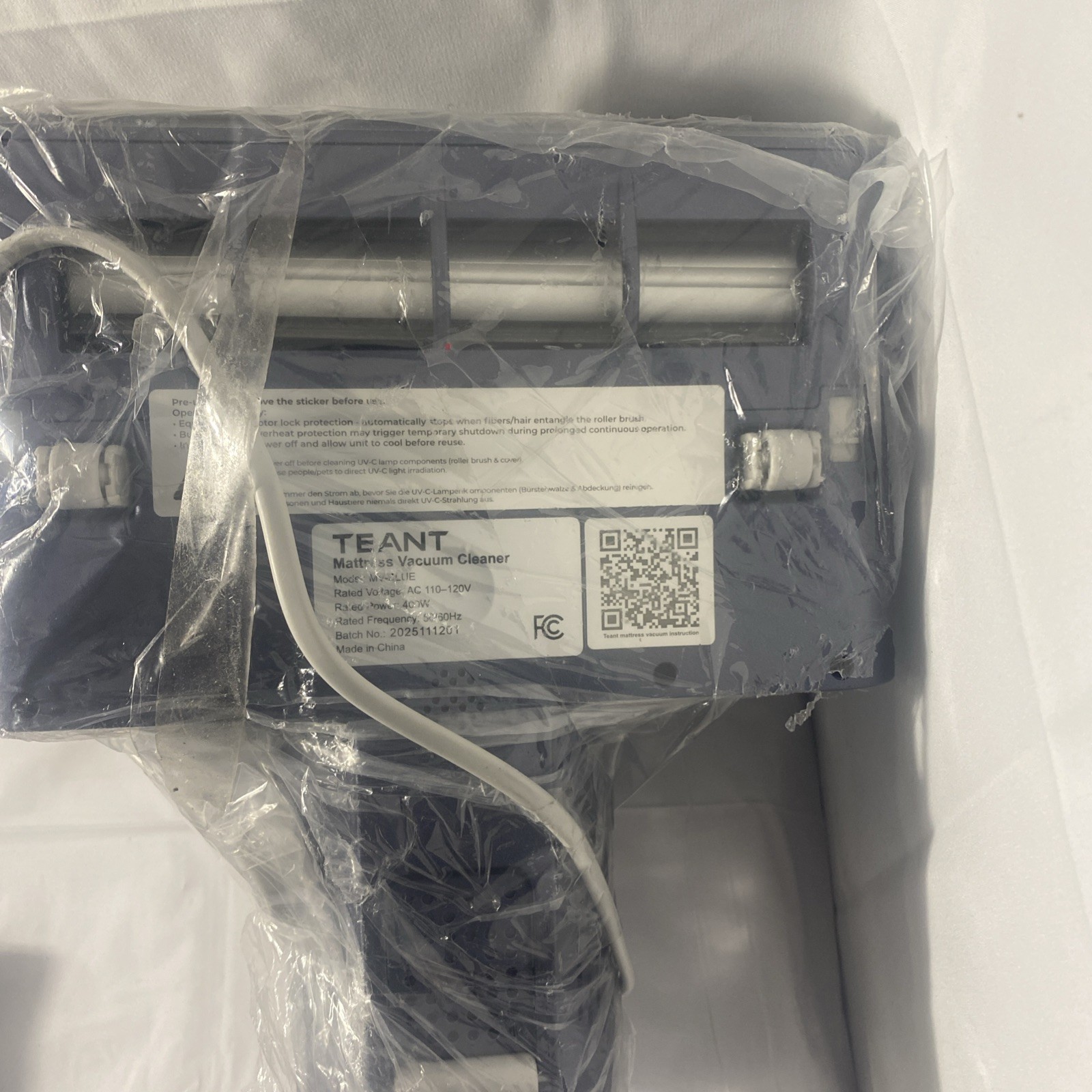 Mattress Vacuum Bed Vacuum Cleaner with 253.7Nm UV-C Light, 600W & 16Kpa Strong