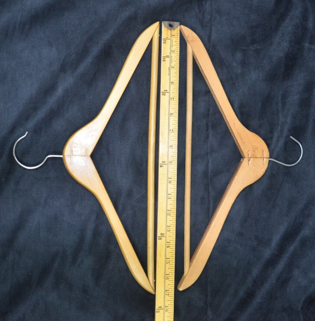 7 Vintage Wooden Suit Shirt Coat Hangers – Maas & unbranded