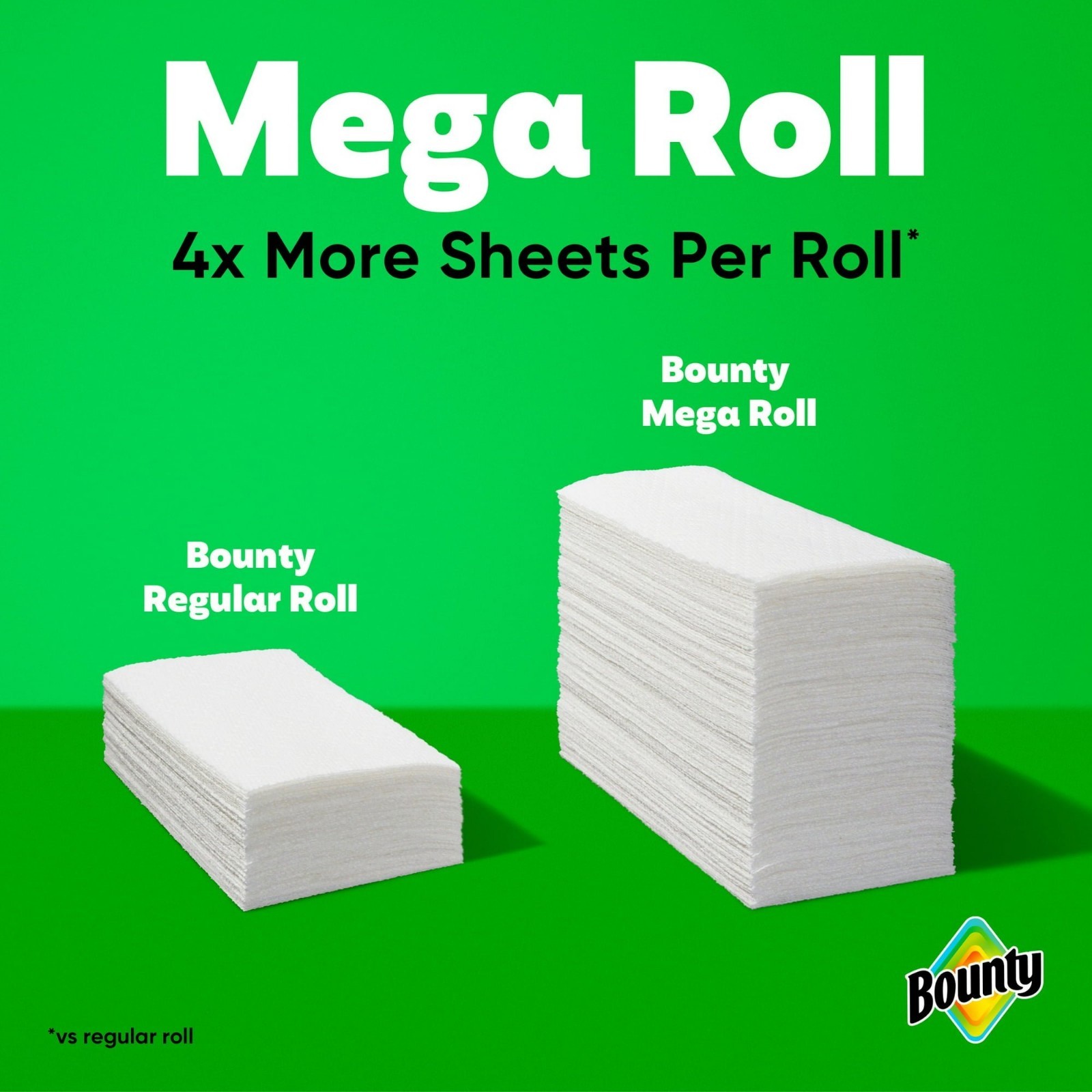 12 Pack Bounty Select-A-Size Paper Towels White Mega Roll 164 Sheets