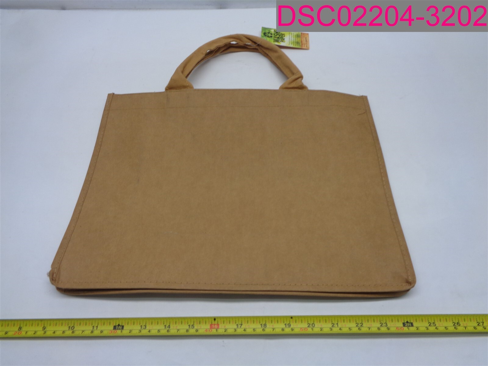 Reusable Grocery Bag, 350 GSM Heavy-Weight Natural Kraft Bag with Handles. Brown
