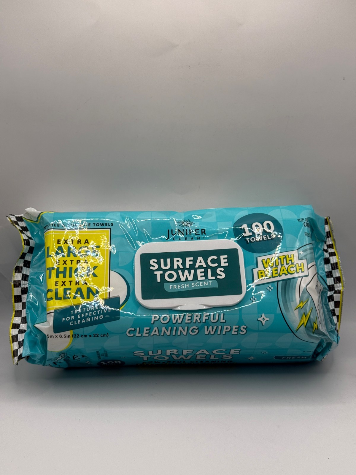 Juniper Clean Surface Wipes with Bleach 100 ct, Pack of 6