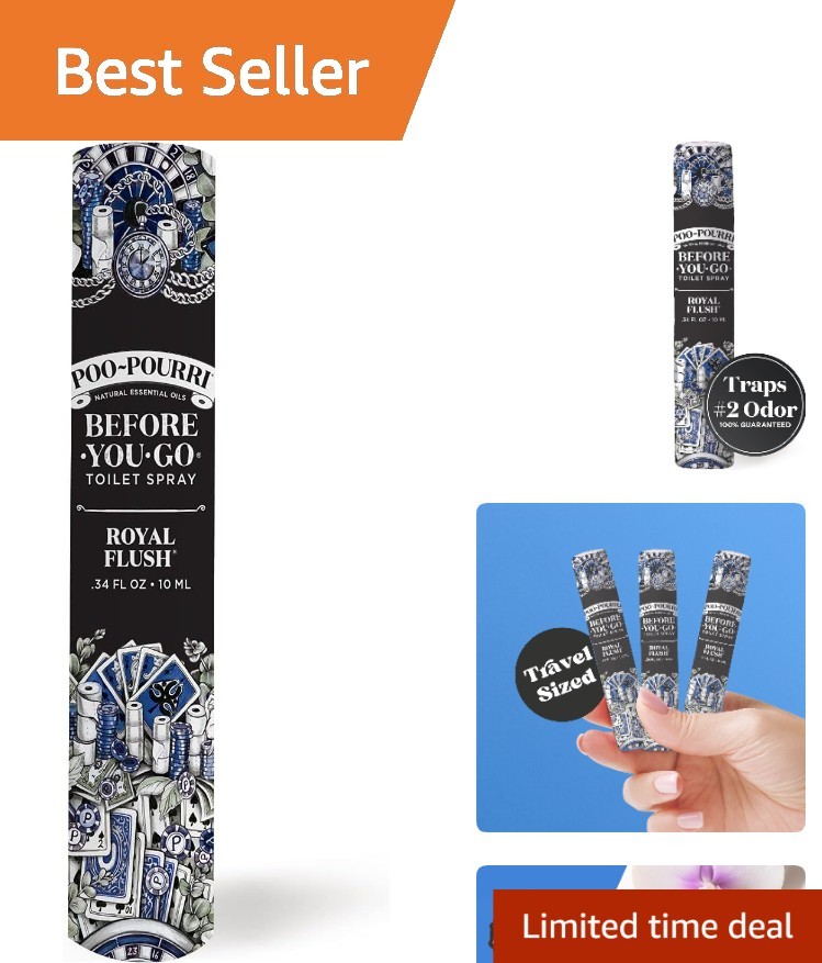Poo~Pourri Royal Flush Toilet Spray – 10 mL Travel Size for Ultimate Freshness