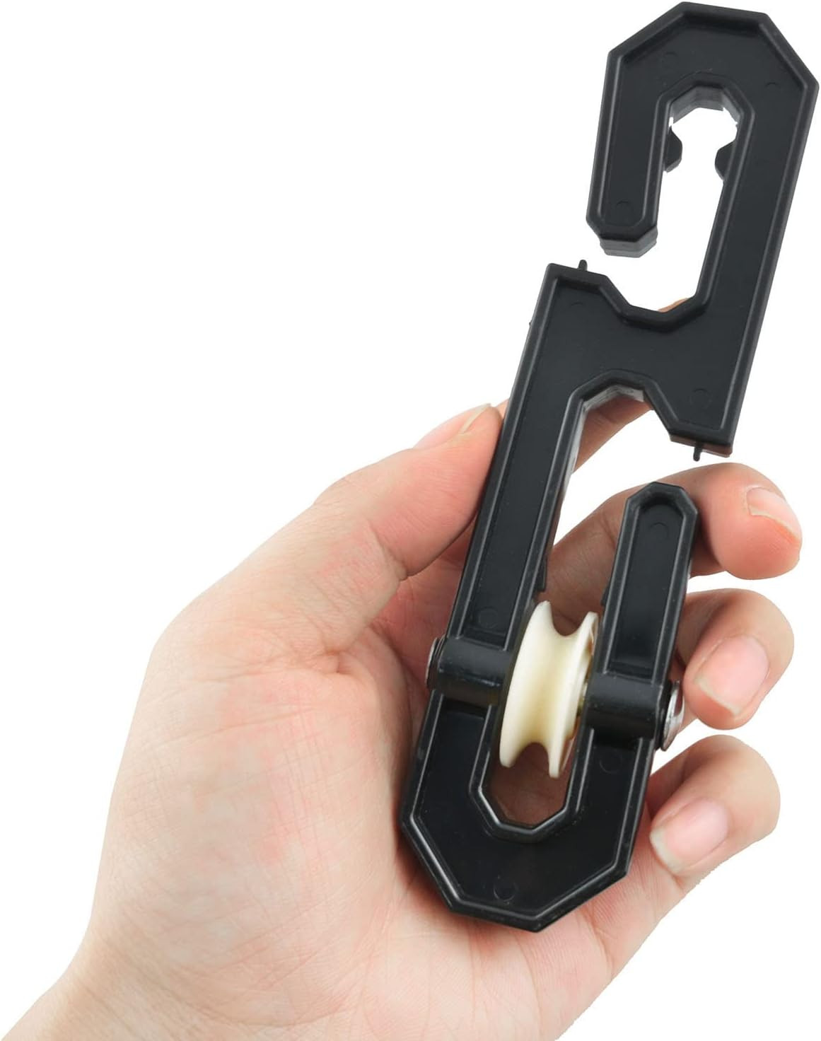 2PCS Plastic Aluminum Clothes Line Separator Spreader Pulley, S-Shaped Clothesli