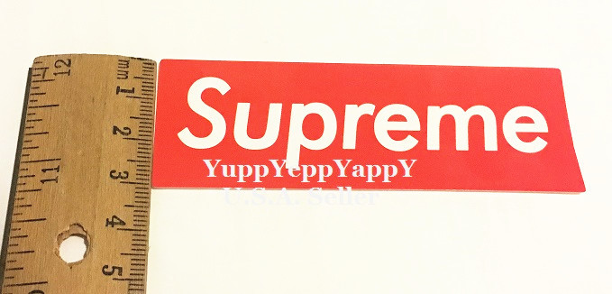 SUPREME STICKERS 9cm x 3cm SUPREME RED LOGO STICKERS