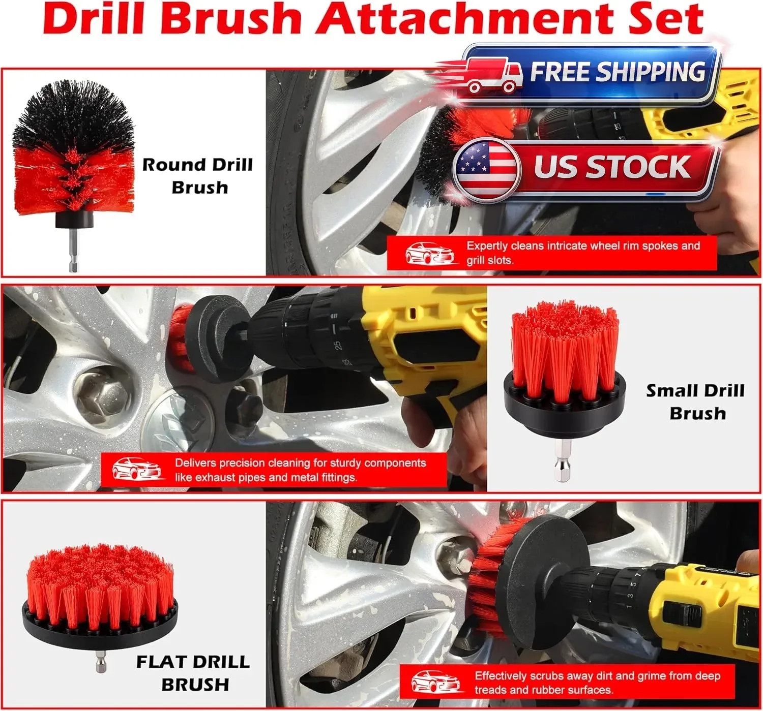 Car Detailing Kit Car Cleaning Tools Set Exterior Interior Wheels 20pcs