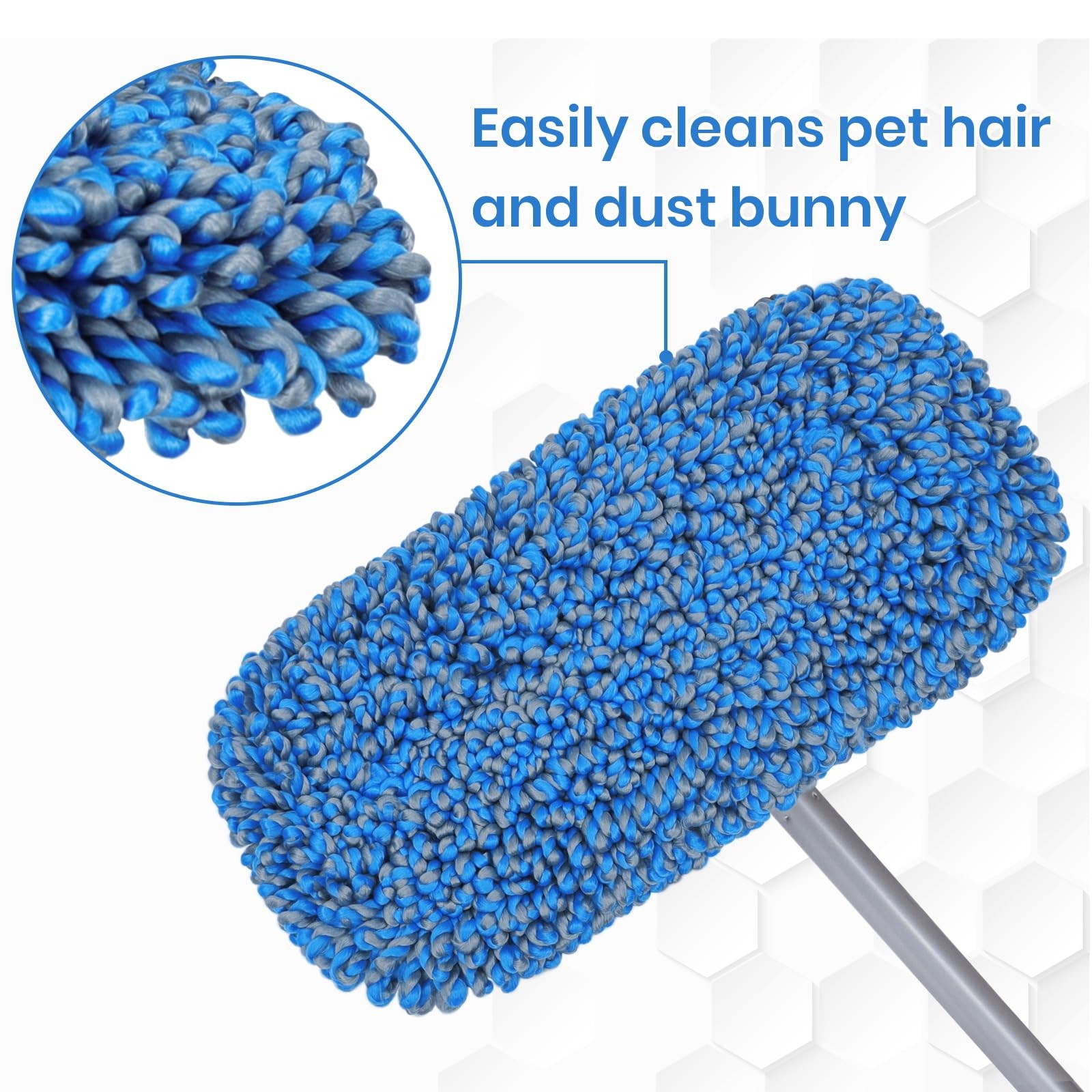 2 Pack Microfiber Mop Pad for Dry Dusting Wet Mopping (Dust Mop :B0CM8Z8Y2P)