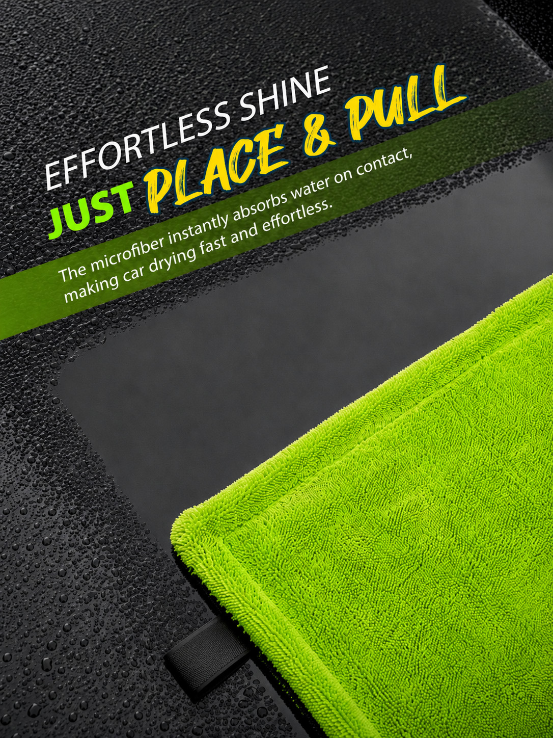 48x24in Microfiber Car Drying Towel 1400GSM Streak Free Auto Wash Cloth