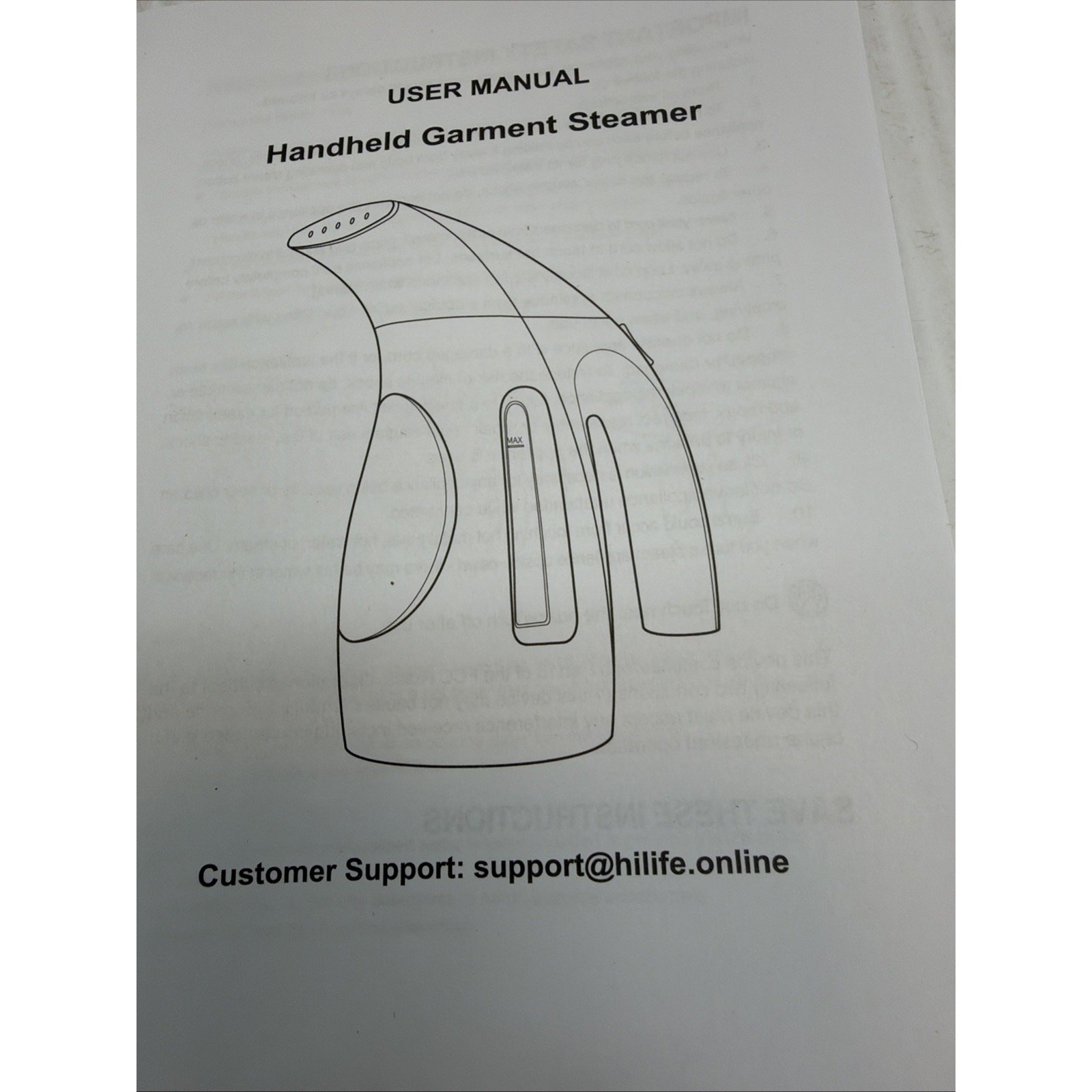 HiLife Portable Garment Steamer 100-120V for Clothes, Fabric, Garments