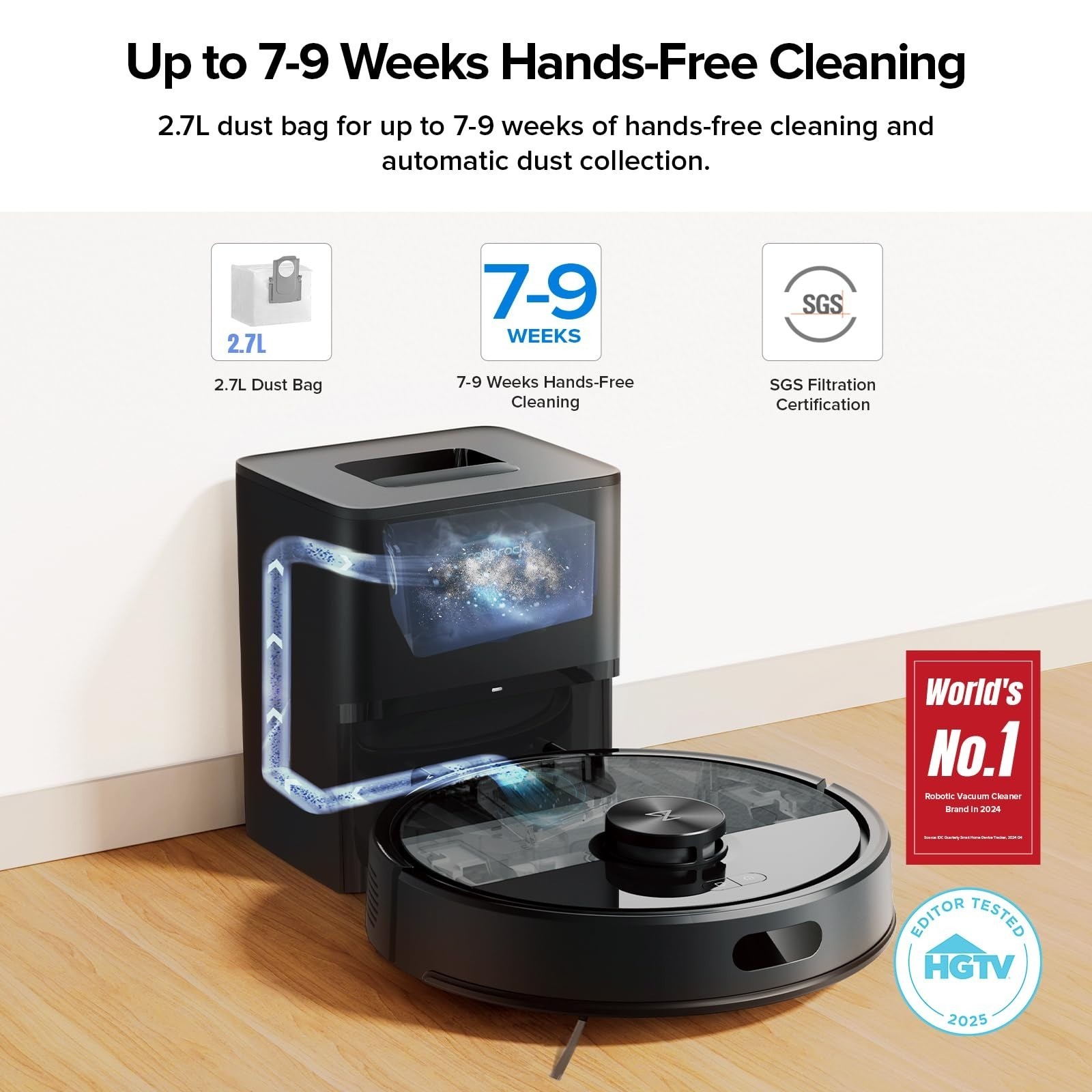 Roborock Q7 M5+ Robot Vacuum & Mop – Self-Empty, 10000Pa Suction