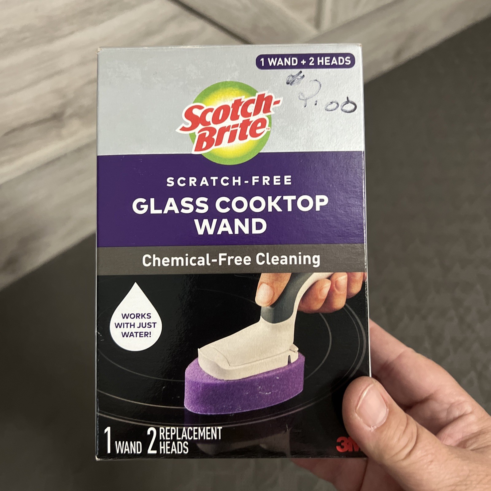 Scotch-Brite Scratch free Glass Cooktop wand with replacement heads.