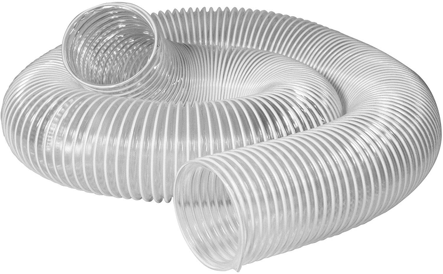 POWERTEC Flexible PVC Dust Collection Hose 4 in x 10 ft, Clear Vue (70111)