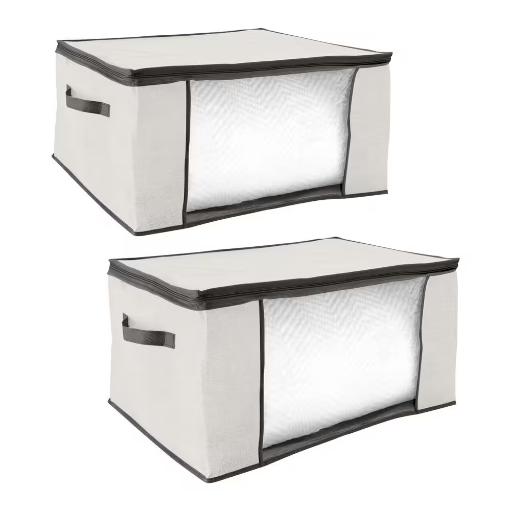 2 Pack 23. 6 In. L X 17. 7 In. W X 11. 8 In. H Inch Jumbo Fabric Storage Blanket