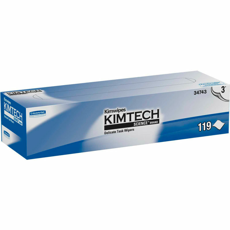 *119-Wipes* Kimberly-Clark Kimtech Kimwipes Task 11.8″ x 11.8″ Wipers 34743