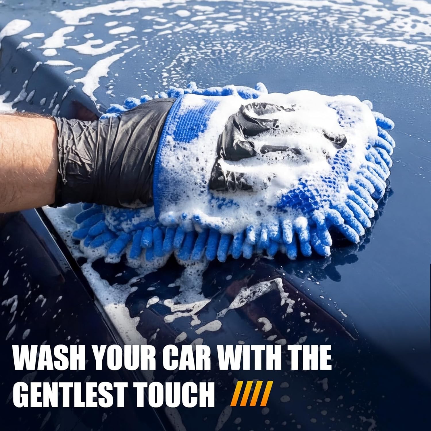 2× Microfiber Car Wash Sponge Non-Scratch Vehicle Washing Mitt Cleaning Tool USA