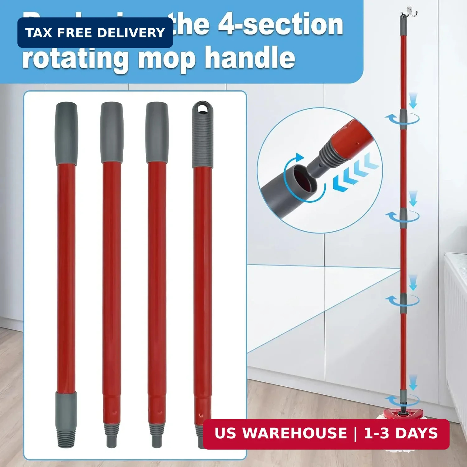 Mop Handle for Ocedar, Mop Handle for O Cedar, Spin Mop Replacement Handle for O