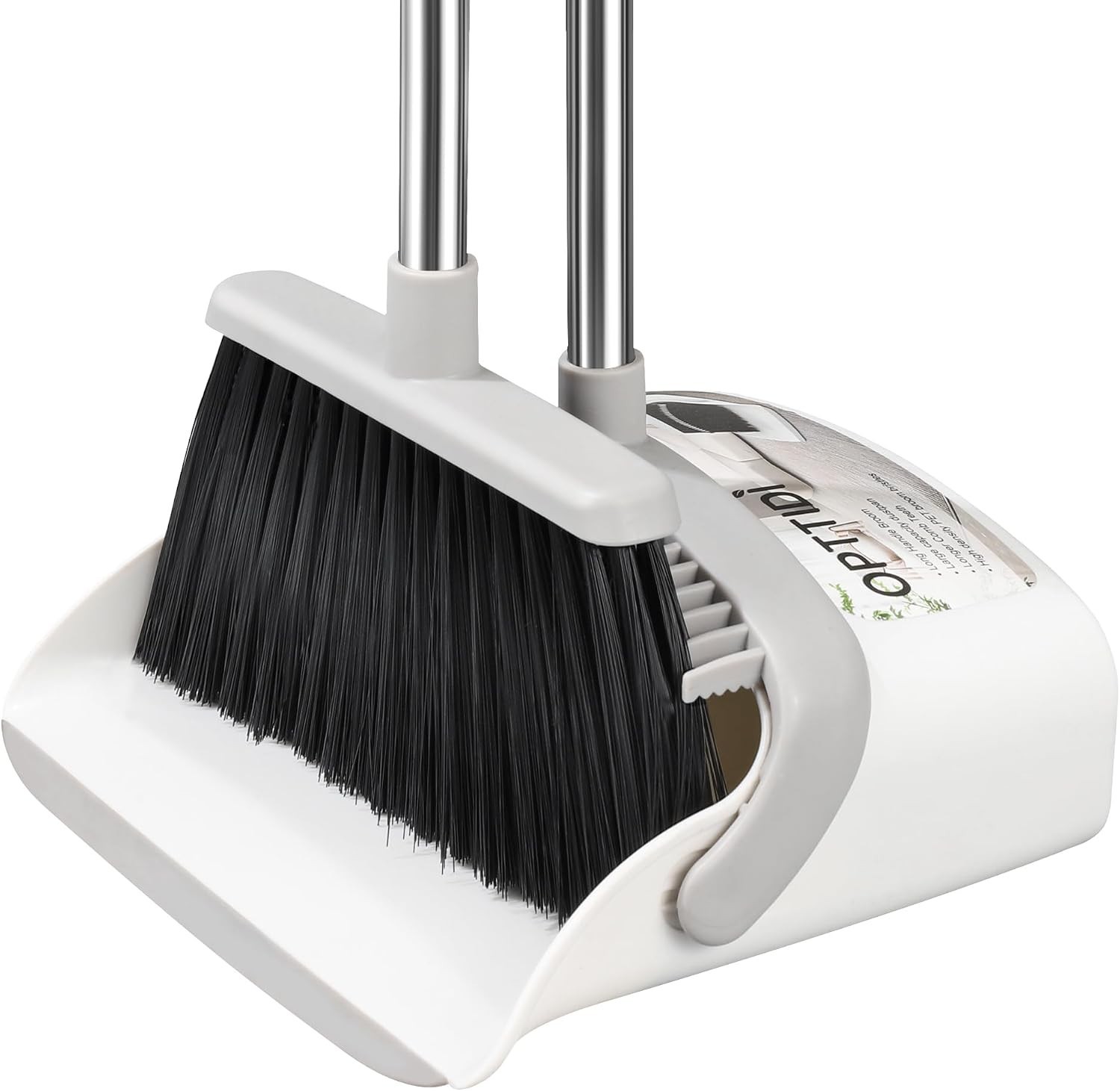 Broom with Dustpan Combo Set, Hand Broom and Dustpan Set for Sweeping Indoor …