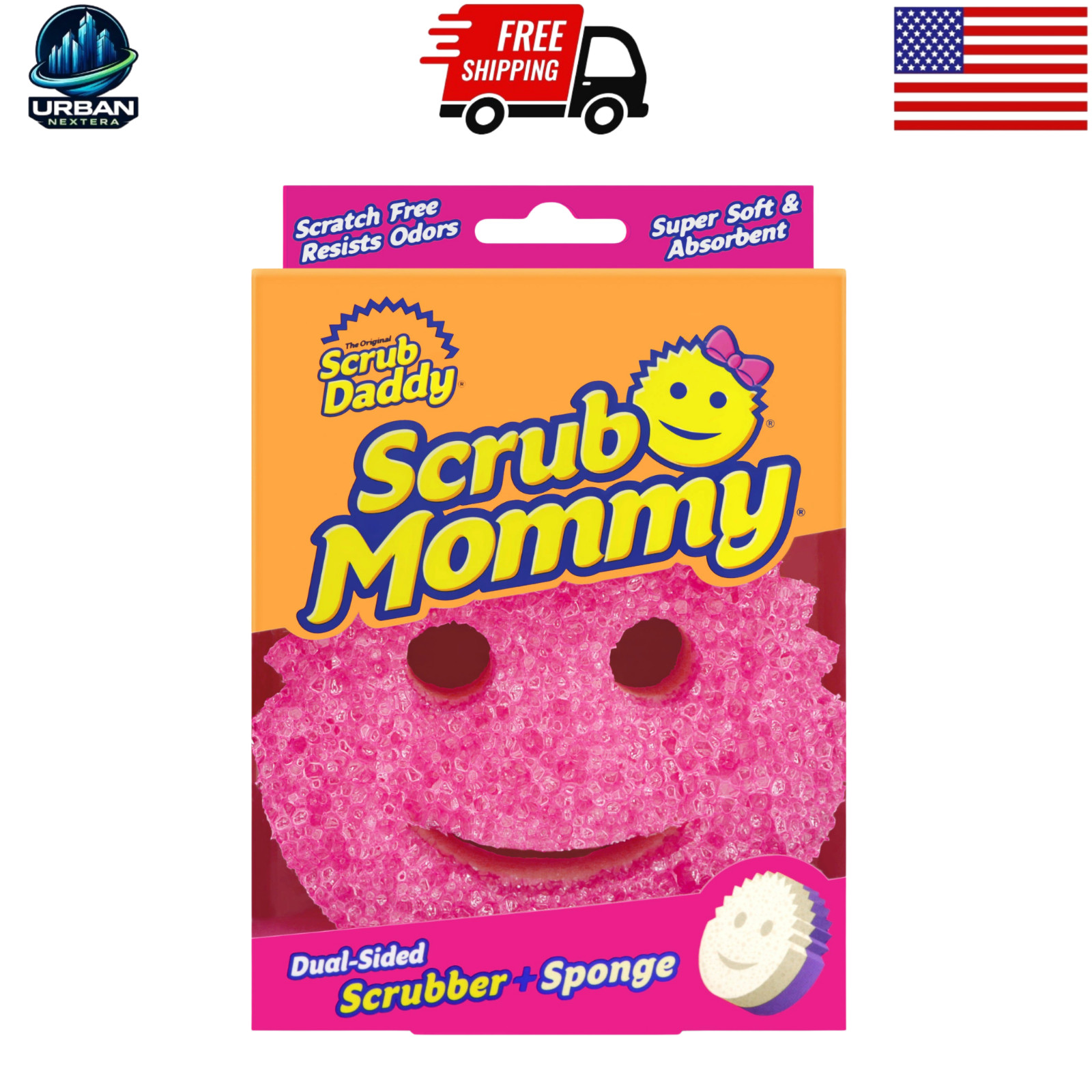 Scrub Mommy Dual-sided Scrubber Scrubbing Sponge 1ct Polymer foam Scrub Daddy