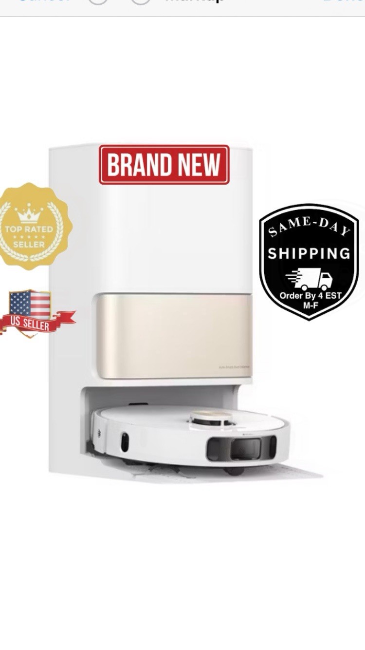 Dreame L10s Pro Ultra HEAT Robot Vacuum And Mop Combo 18″Cleaning Path White
