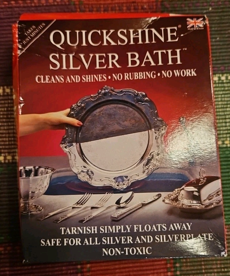 QuickShine Silver Bath Tarnish Remover Silver Cleaning Powder Non Toxic