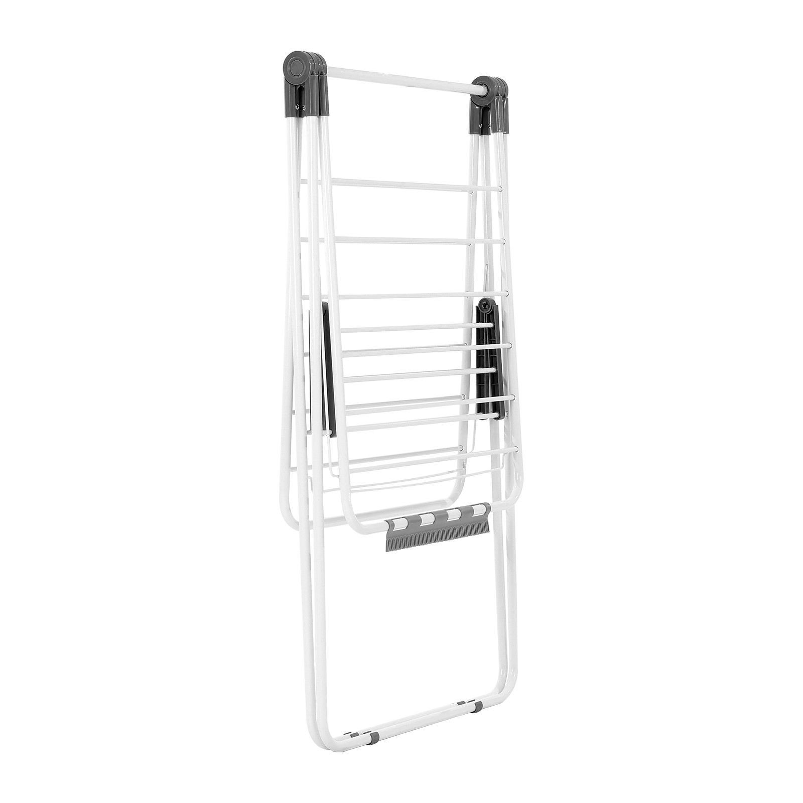 Uimoso Adjustable 2/4-Tier Folding Clothes Drying Rack with Sock Clips & Rods