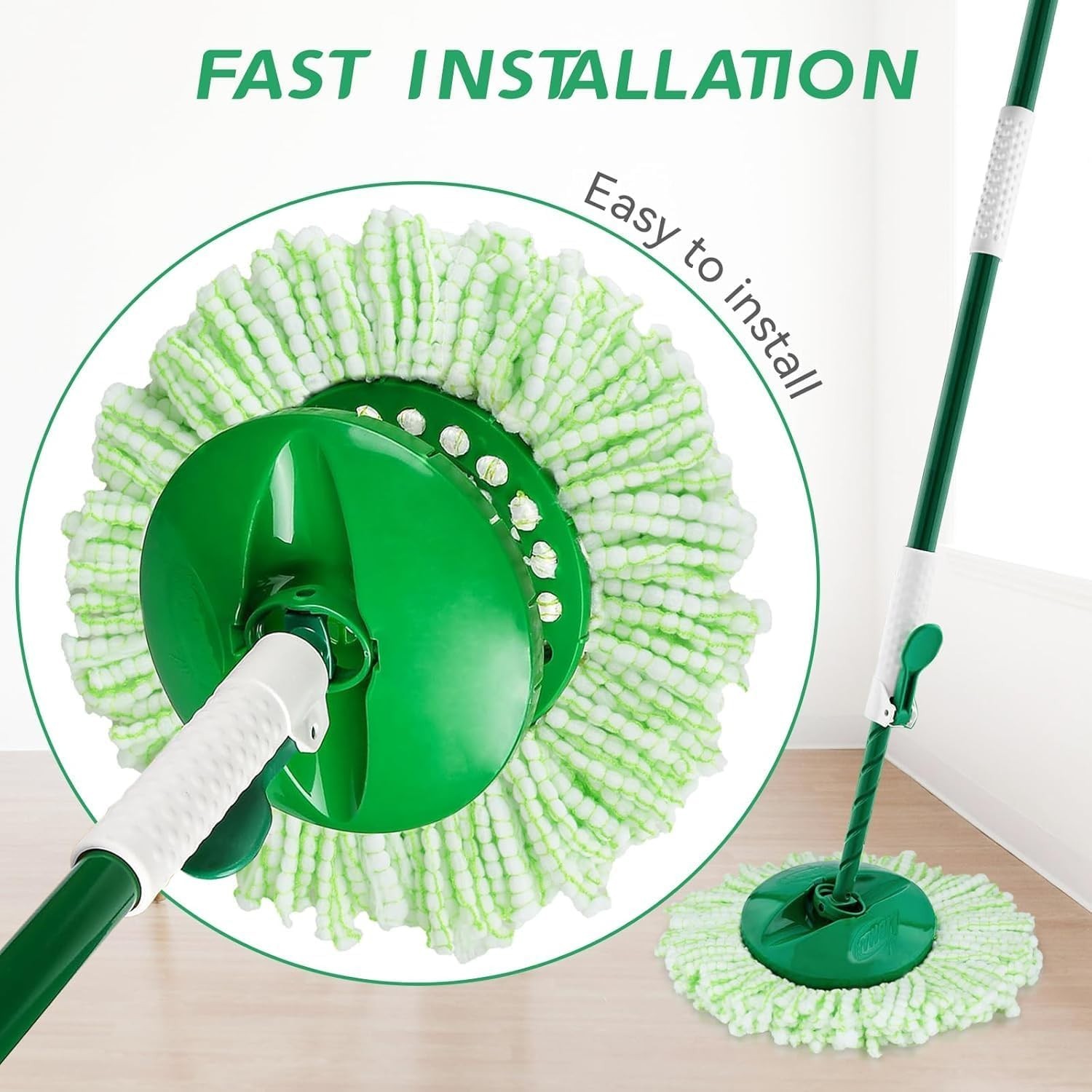 Mop Heads for Libman Tornado Spinning Mops – 2 Pack Microfiber Spinning Mop H..
