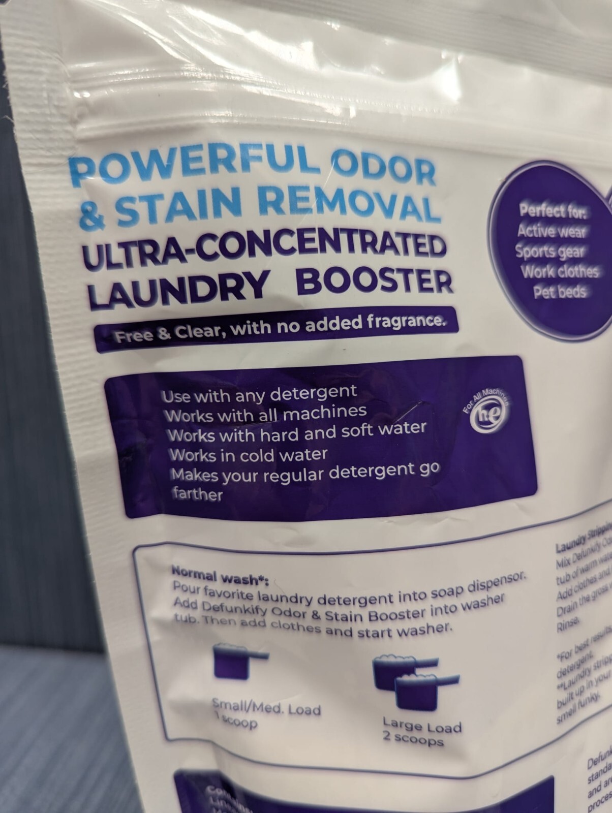 Defunkify Non-Toxic Laundry Booster Free & Clear 25.4 oz 48 Loads