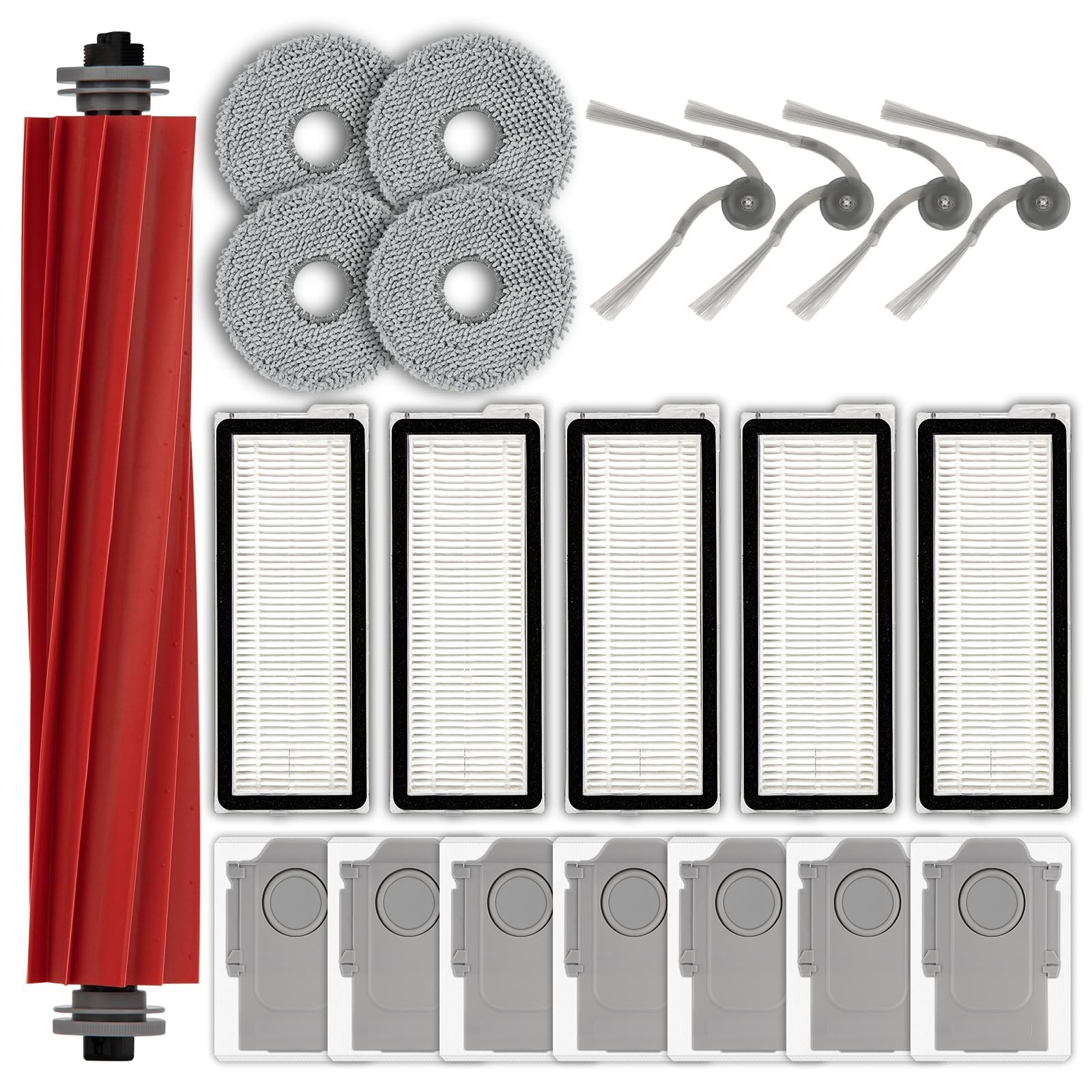 (21 Pack) QV 35A, QV 35S Parts with Roborock QV 35A/ QR 798/ QV 35S Robot Vac…