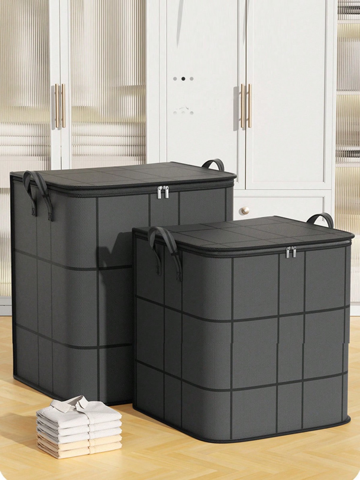 1pc XL Capacity Foldable Clothes Storage Bag, Home Goods,Blanket Dust Cover Bag