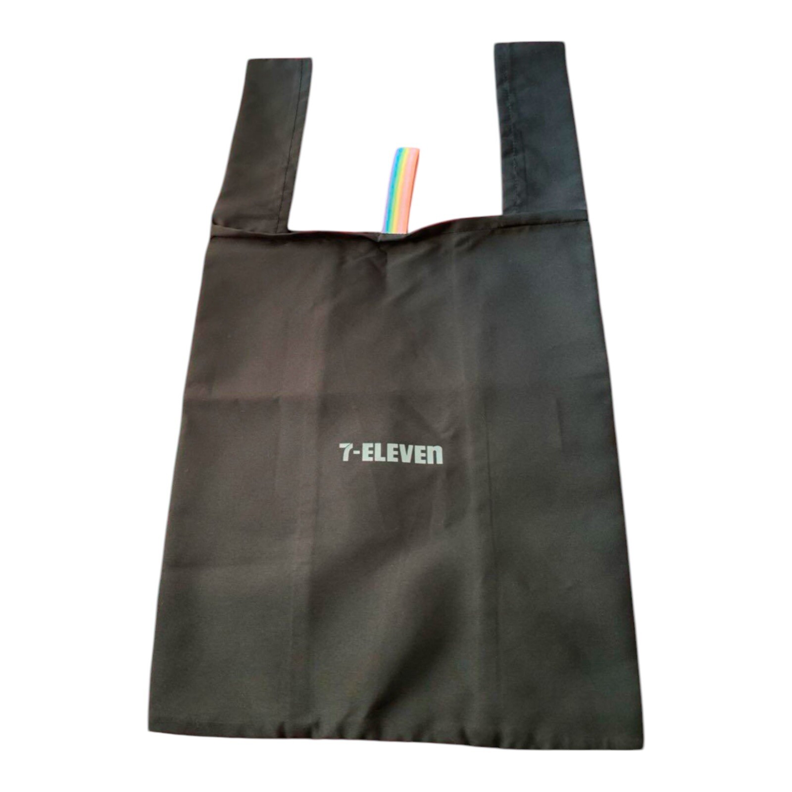 Novelty JAPAN 7-Eleven Tote Eco Bag not available in stores Rainbow Strip Black
