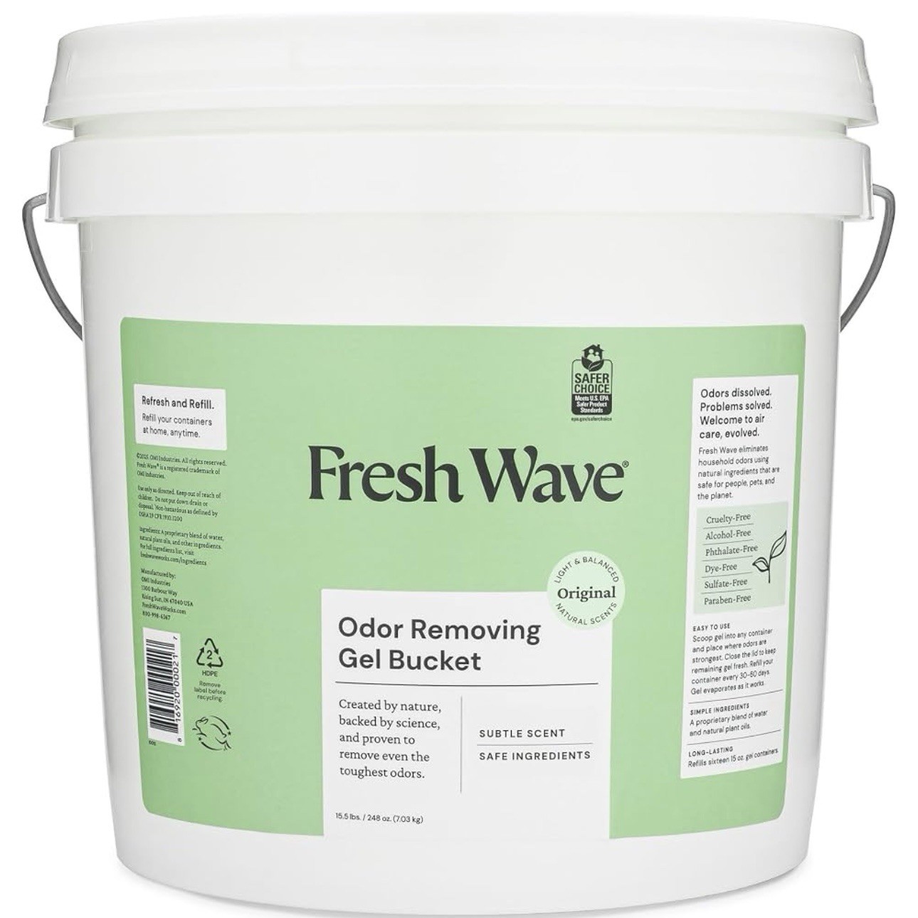 Fresh Wave Odor Removing Gel Refill 248oz/15.5lb. Subtle Scent Bucket