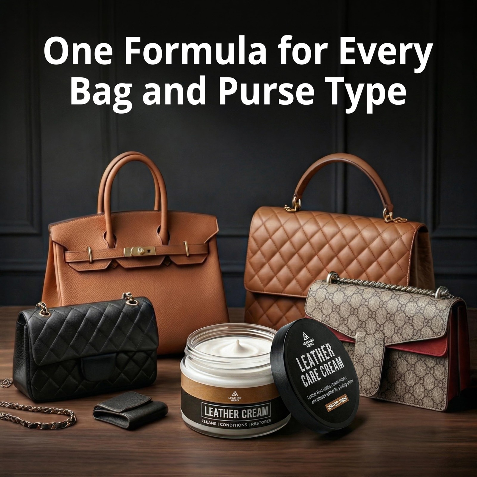 2in1 Purse Cleaner & Conditioner – Leather Cream for Handbags, Designer Bags,…