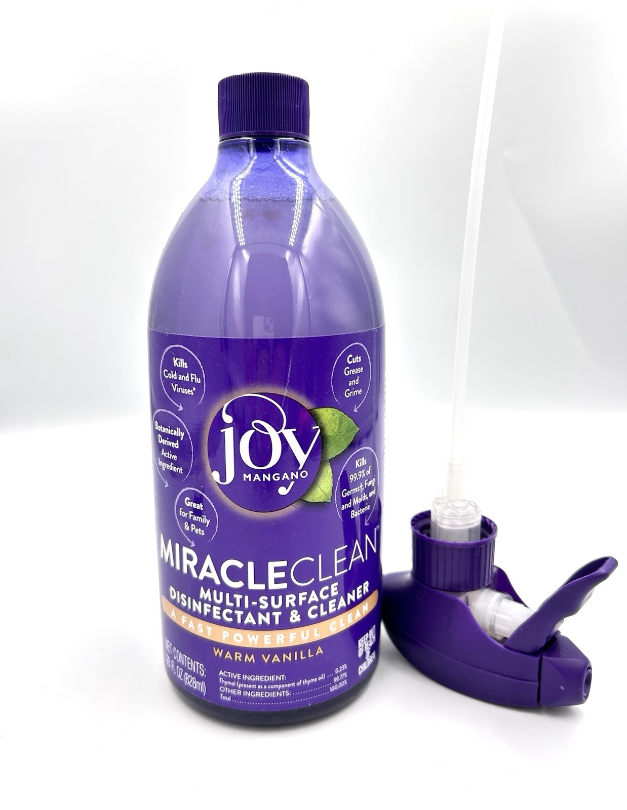 Joy Mangano Miracle Clean Warm Vanilla 28 Fl oz Multi Surface Cleaner NEW