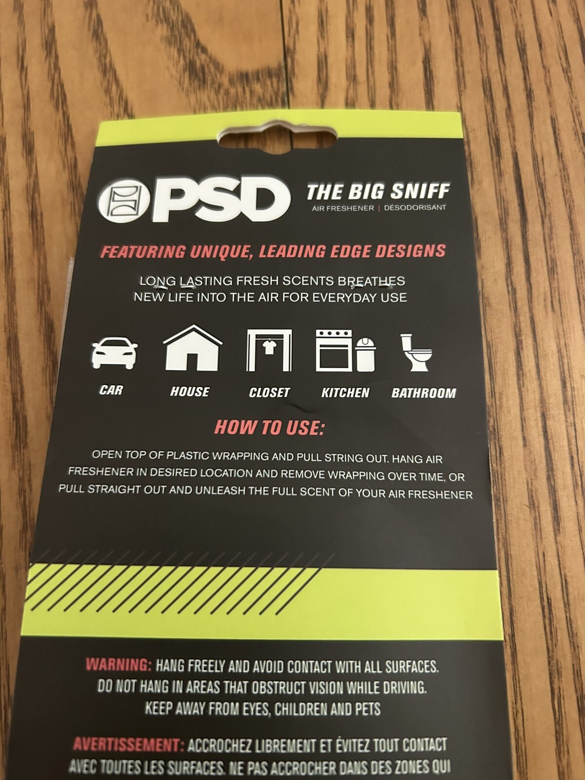 PSD MENS THE BIG SNIFF MONEY AIR FRESHNERS 6 PACK NEW IN PACK