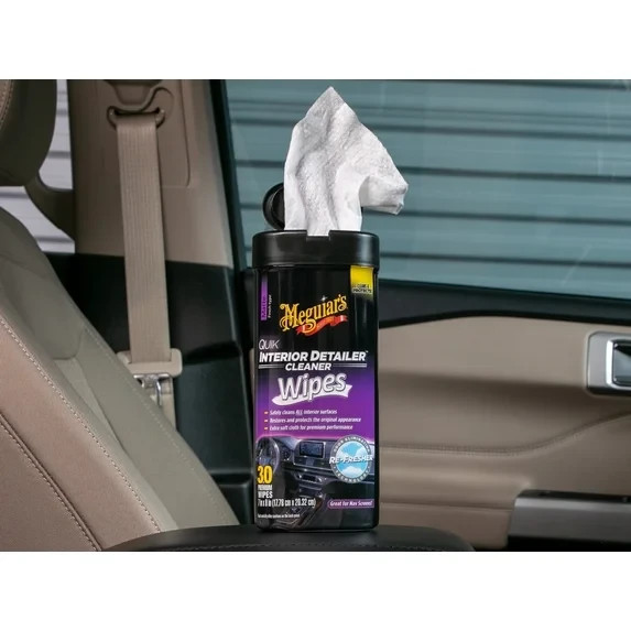 2 Pack Meguiar’s Quik Interior Detailer Wipes G13600 30 Count Car Cleaner