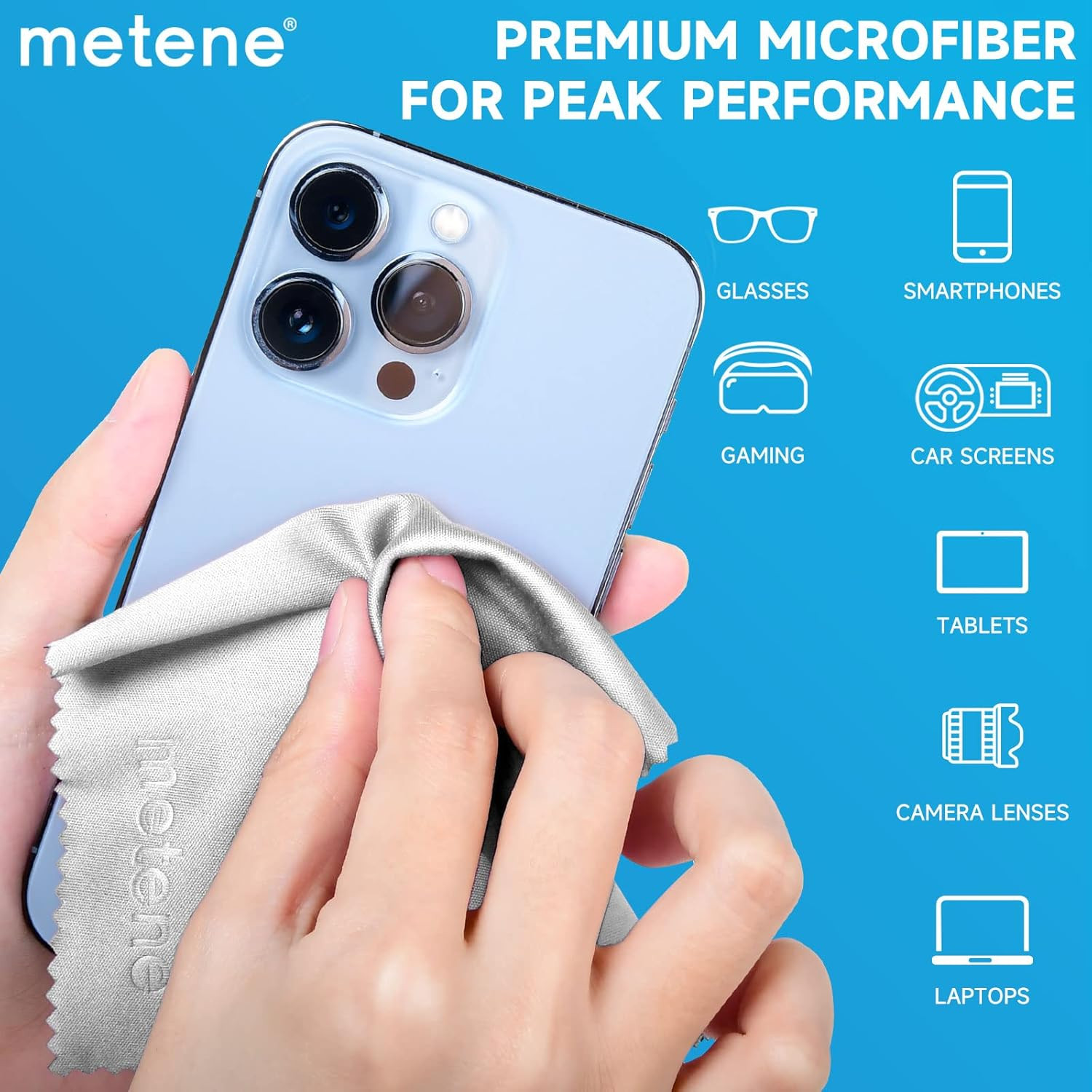 Metene Microfiber Cleaning Cloth 15 Pack USA Seller