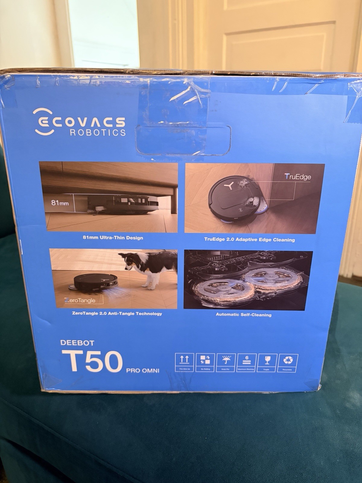 ECOVACS DEEBOT T50 PRO OMNI Bagless Cordless Robot Vacuum + OMNI Dock