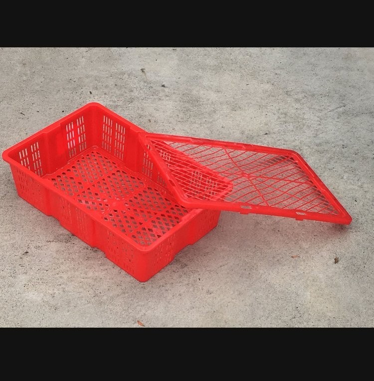 100 RED Plastic Storage Crates Baskets Bins Containers 17.25″ x 11.5″ x 4.5″