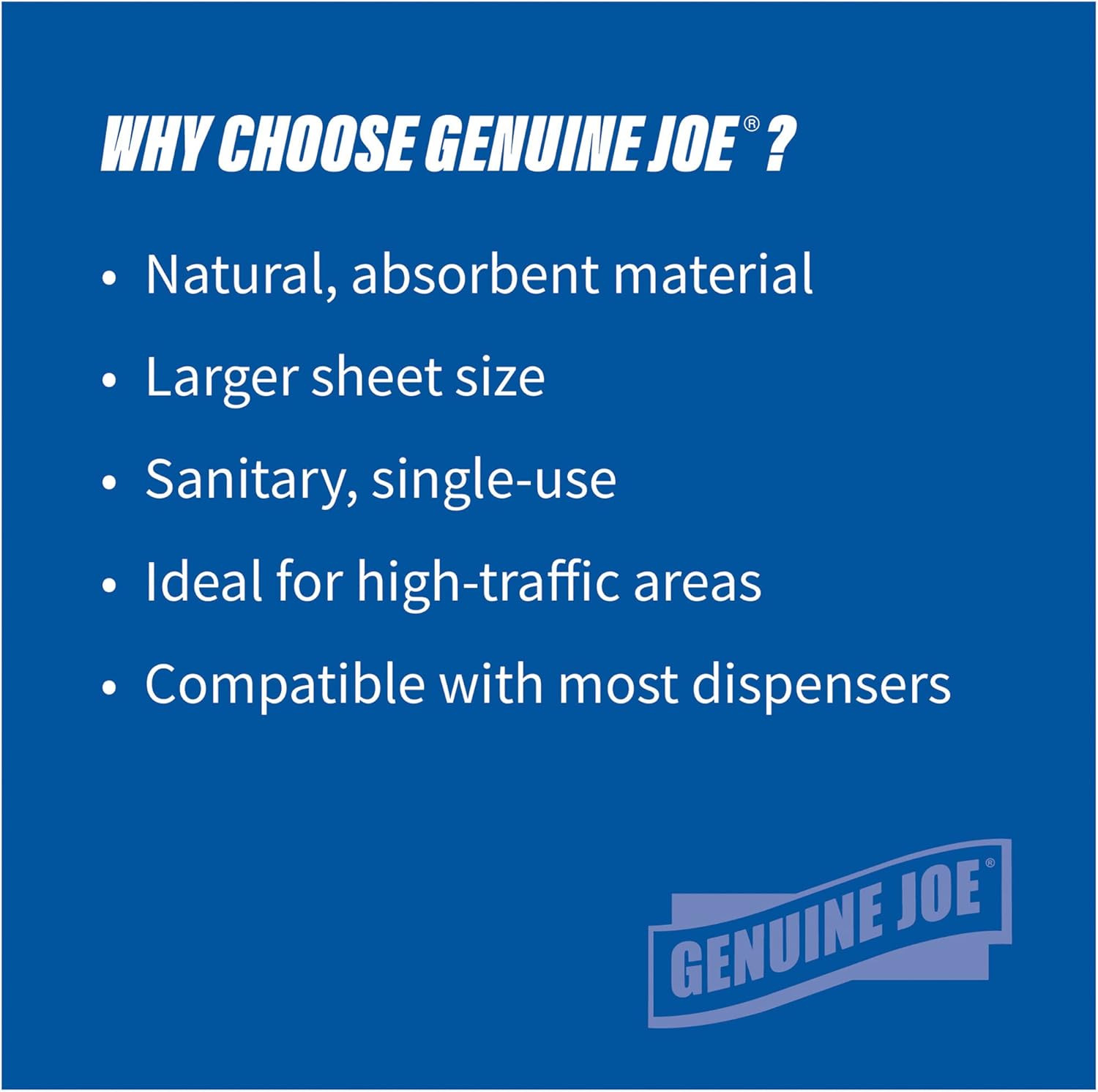 Genuine Joe GJO22600 Embossed Hardwound Roll Towels (Pack of 6)