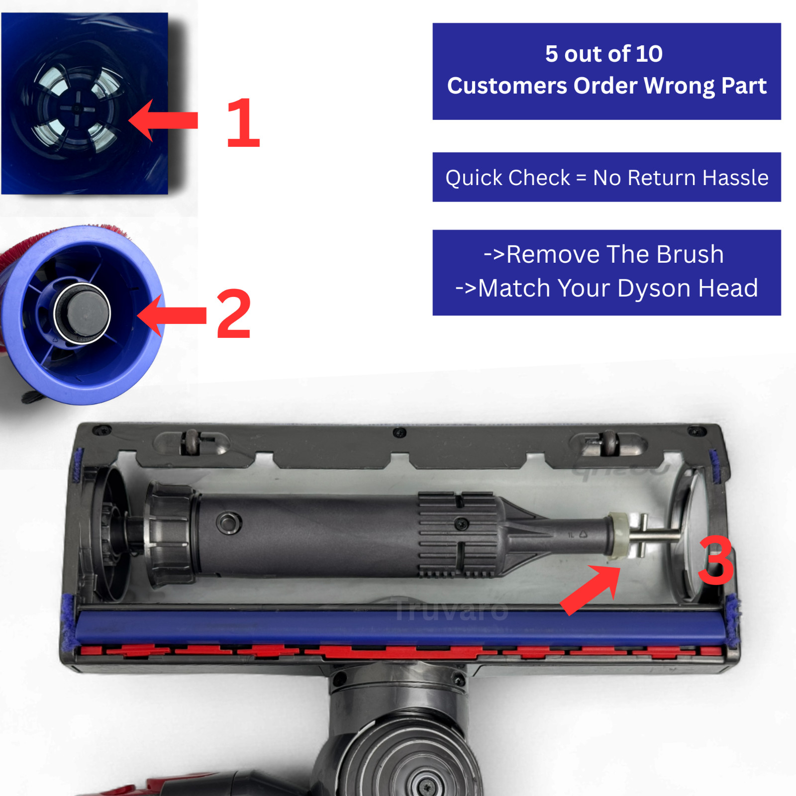 New Replacement Parts For Dyson V8 Head Brush Cap Lock Side V Wheels Filter