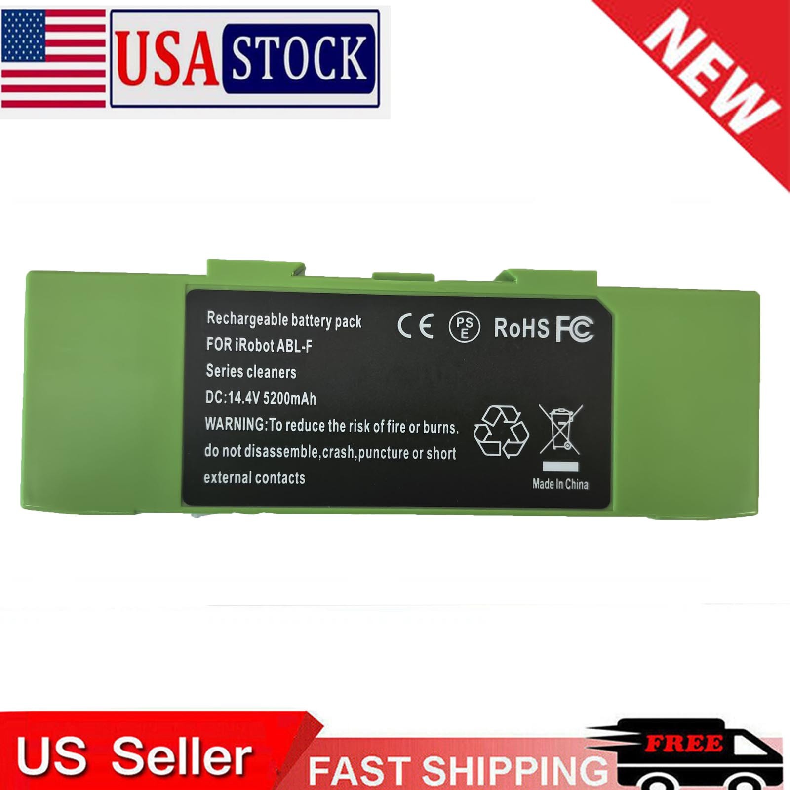 14.4V 5200mAh ABL-F Li-ion Extended Battery for iRobot Roomba J6+ J7+ J8+ J9+
