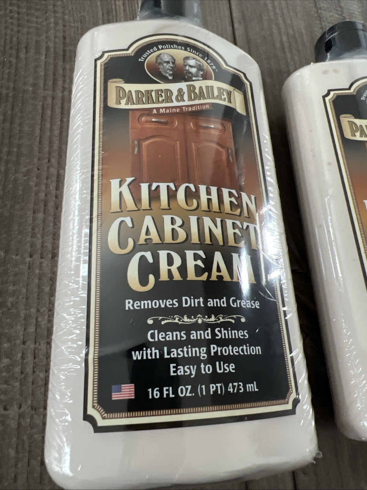 (2-Pk) PARKER & BAILEY CABINET CREAM All Woods Clean Shine w/Protection New