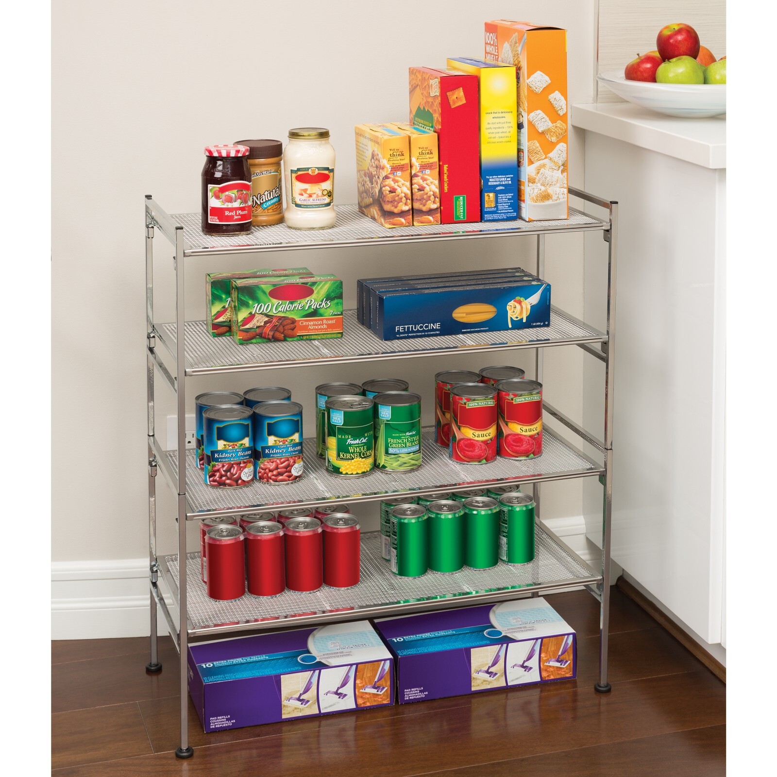 Seville Classics 4-Tier Metal Stackable Shoe Rack, 26.25″ W x 11.75″ D x 31.1″ H